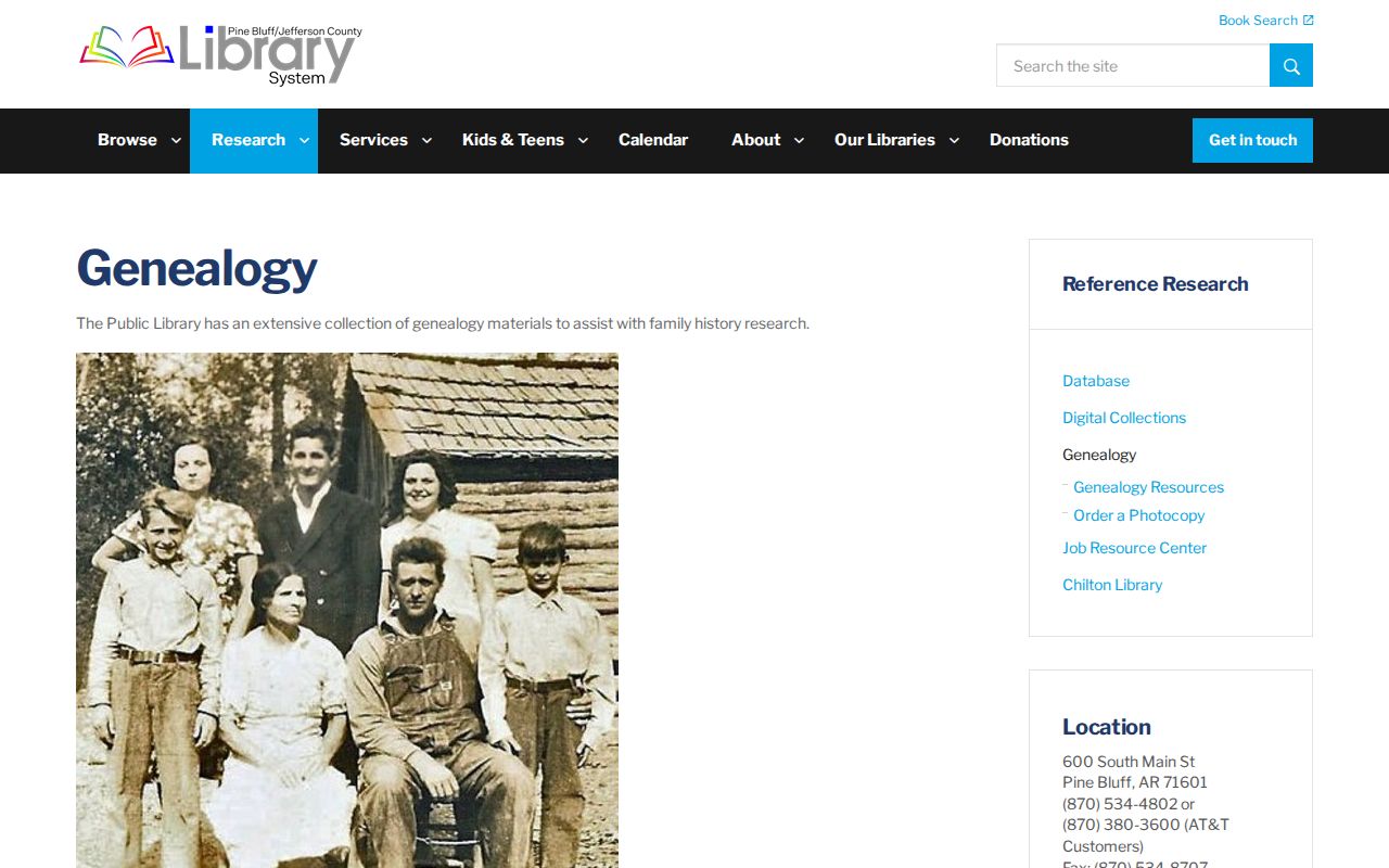 Pine Bluff people directories library genealogy obituary index