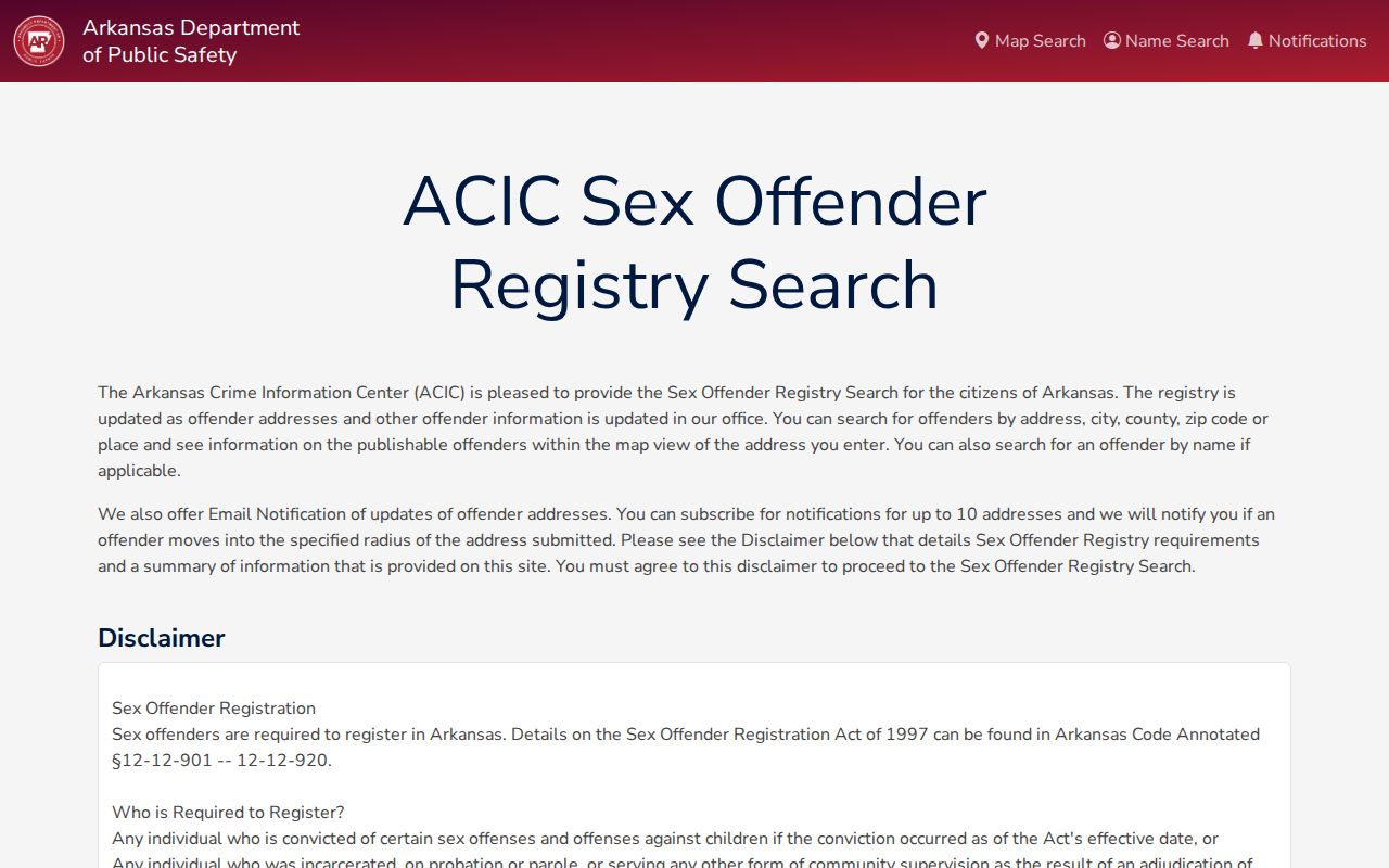 Pine Bluff public records Arkansas sex offender registry public search